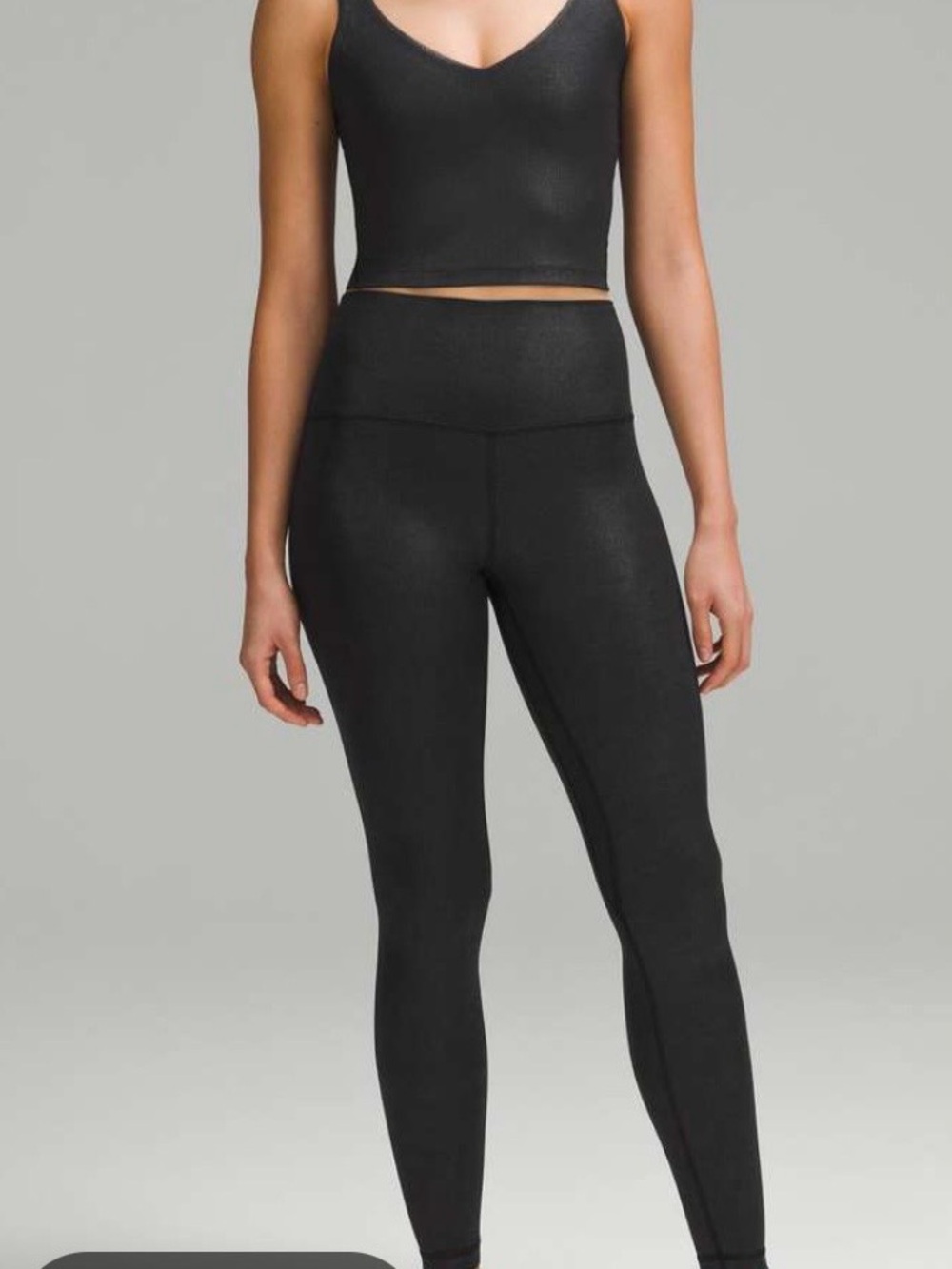lululemon athletica ribbed high rise pant 28” shine